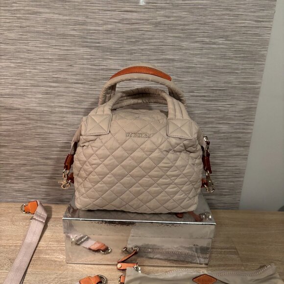 MZ Wallace Small Sutton Crossbody Bag in Cream - Picture 10 of 15